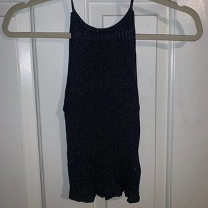 Urban Outfitters Dark Blue Shimmer Tank